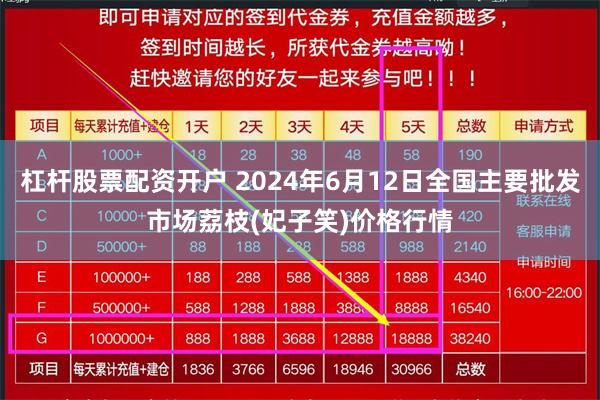 杠杆股票配资开户 2024年6月12日全国主要批发市场荔枝(妃子笑)价格行情