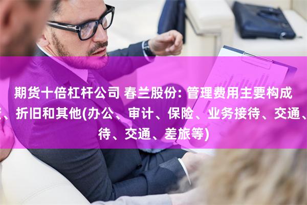 期货十倍杠杆公司 春兰股份: 管理费用主要构成包括工资、折旧和其他(办公、审计、保险、业务接待、交通、差旅等)
