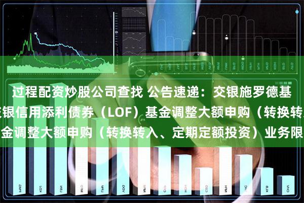 过程配资炒股公司查找 公告速递：交银施罗德基金管理有限公司关于交银信用添利债券（LOF）基金调整大额申购（转换转入、定期定额投资）业务限额