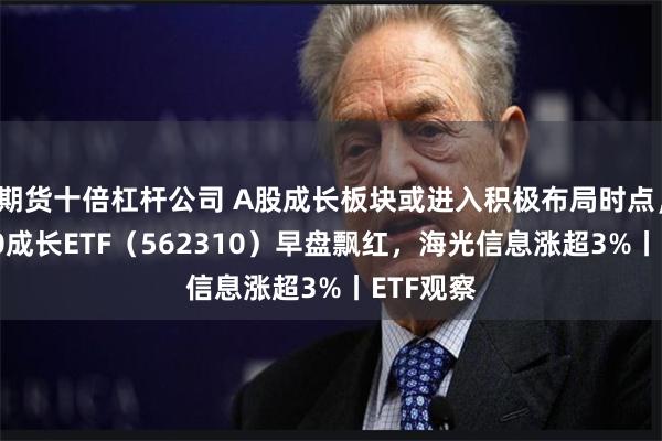期货十倍杠杆公司 A股成长板块或进入积极布局时点，沪深300成长ETF（562310）早盘飘红，海光信息涨超3%丨ETF观察