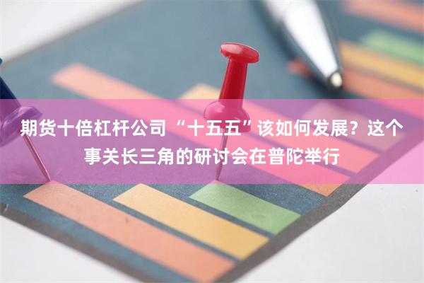 期货十倍杠杆公司 “十五五”该如何发展？这个事关长三角的研讨会在普陀举行