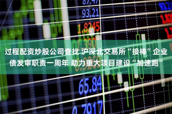 过程配资炒股公司查找 沪深北交易所“接棒”企业债发审职责一周年 助力重大项目建设“加速跑”