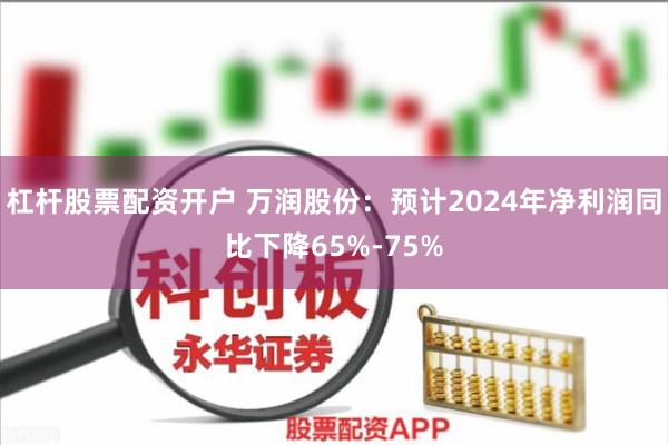 杠杆股票配资开户 万润股份：预计2024年净利润同比下降65%-75%